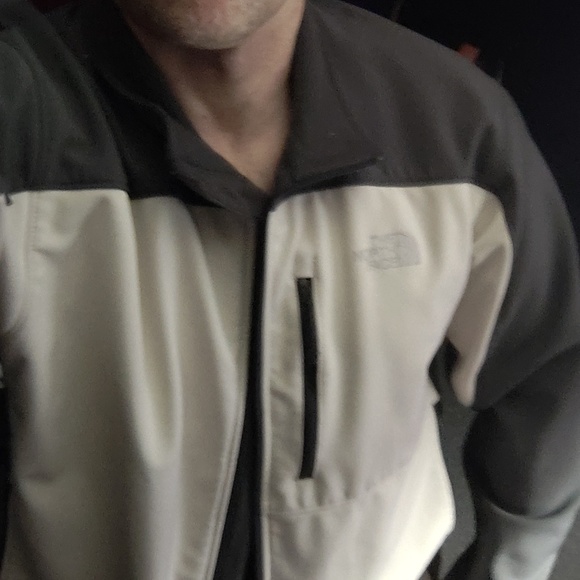 North Face jacket grey and white ZIP UP XL CLEAN MINT CONDITION LOGO FR&R - Picture 7 of 8